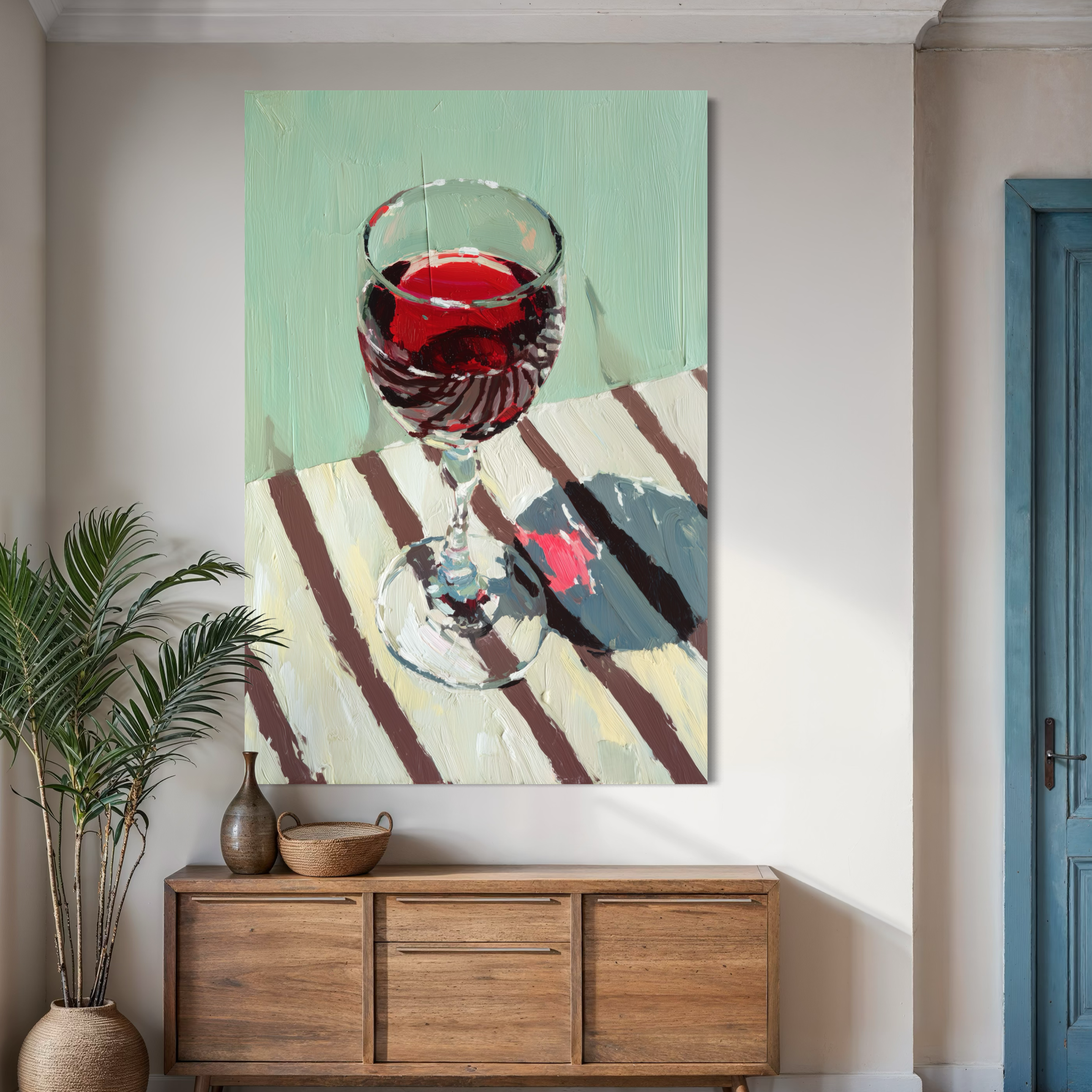 Red Wine on Mint