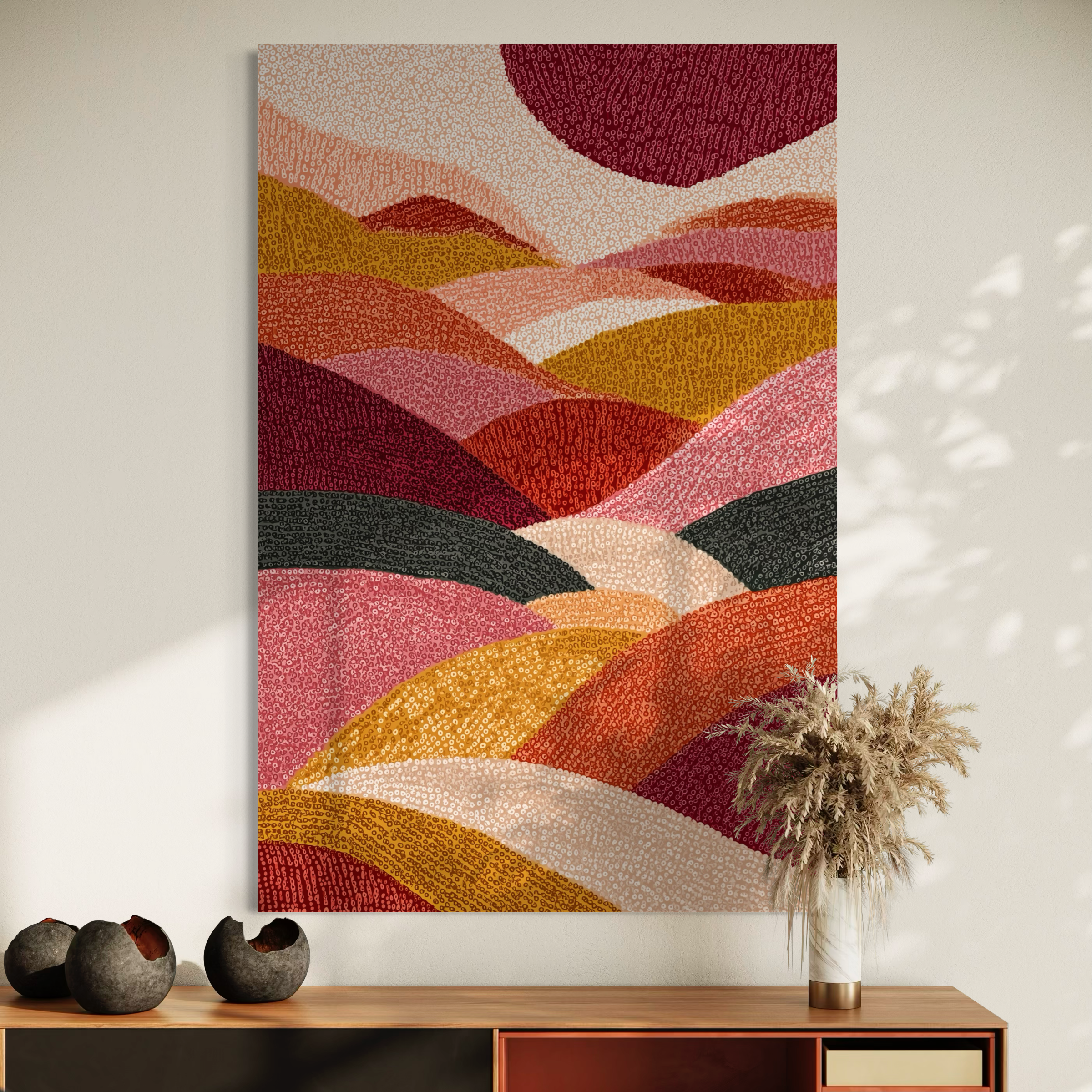Rolling hills at dusk & Rolling earth tones