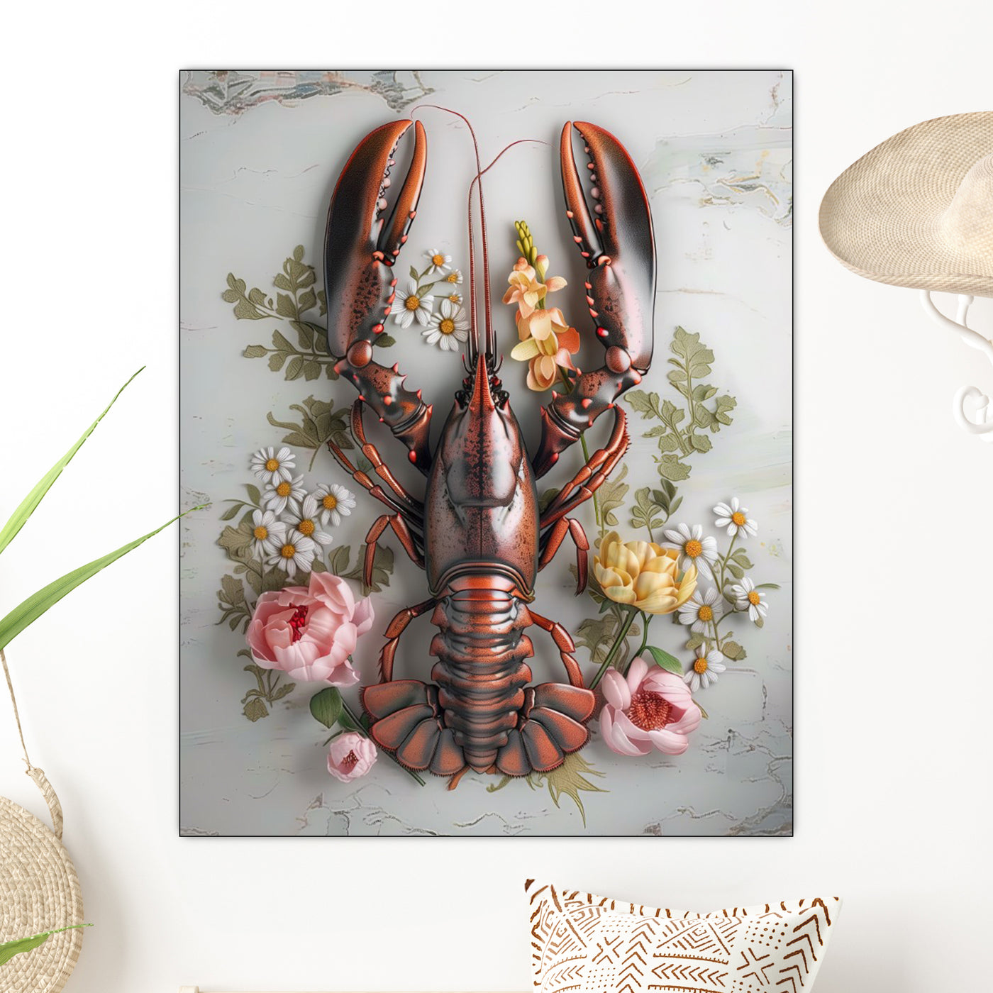 Lobster dark red - René Ladenius Digital Art