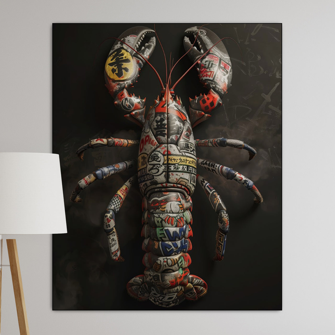 Lobster grafitti 2 - René Ladenius Digital Art