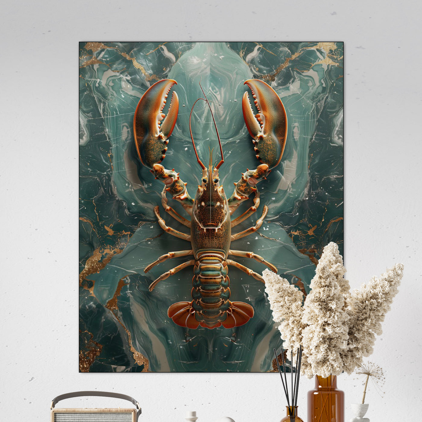 Lobster sea of marble - René Ladenius Digital Art