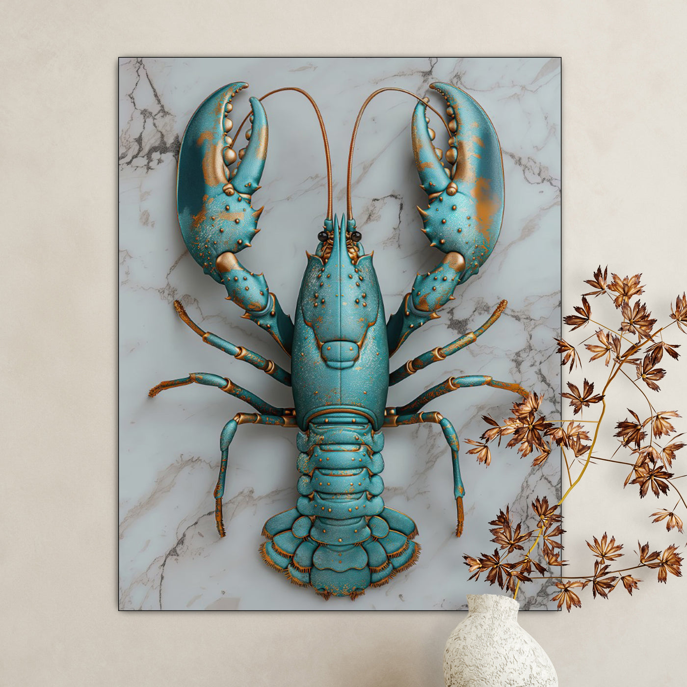 Lobster turquoise - René Ladenius Digital Art