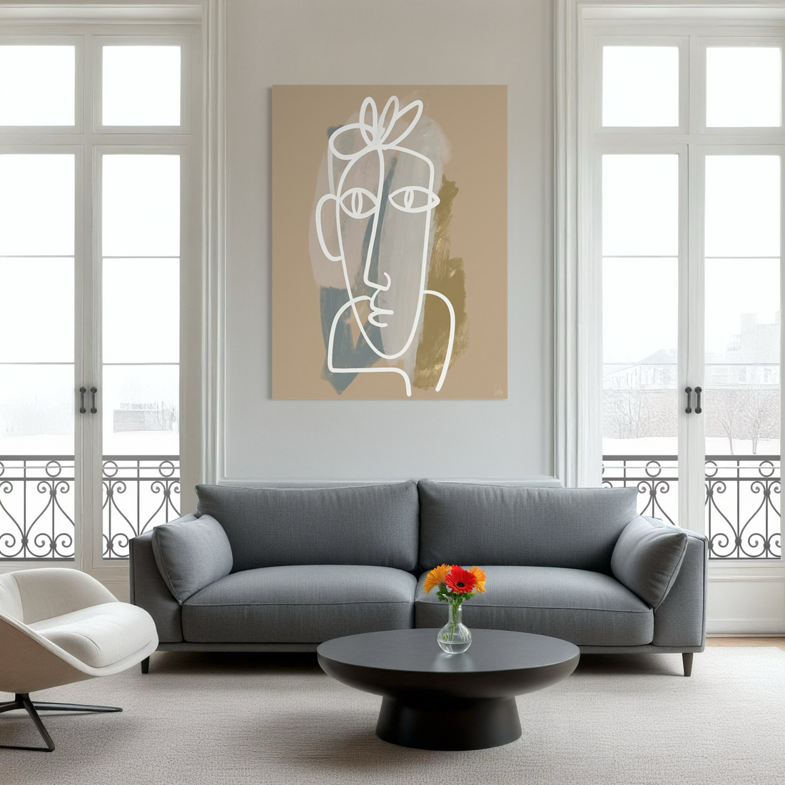 Abstract Portrait Line