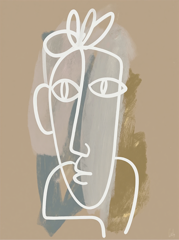 Abstract Portrait Line