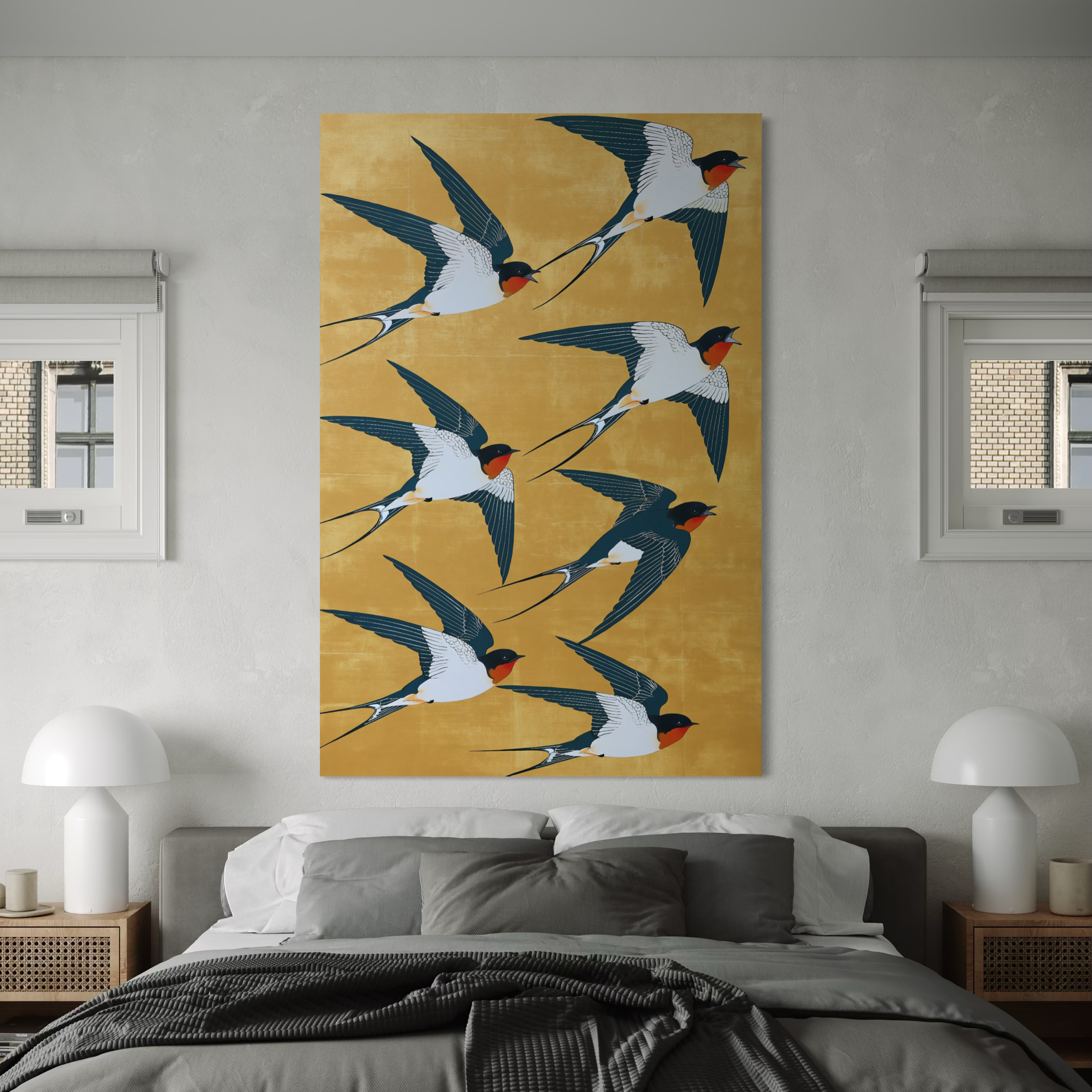 Golden Swallows Flight