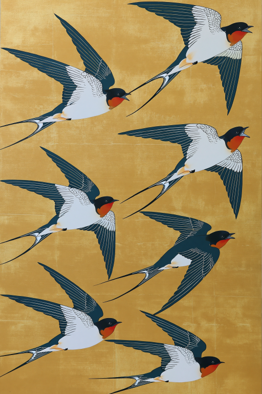 Golden Swallows Flight