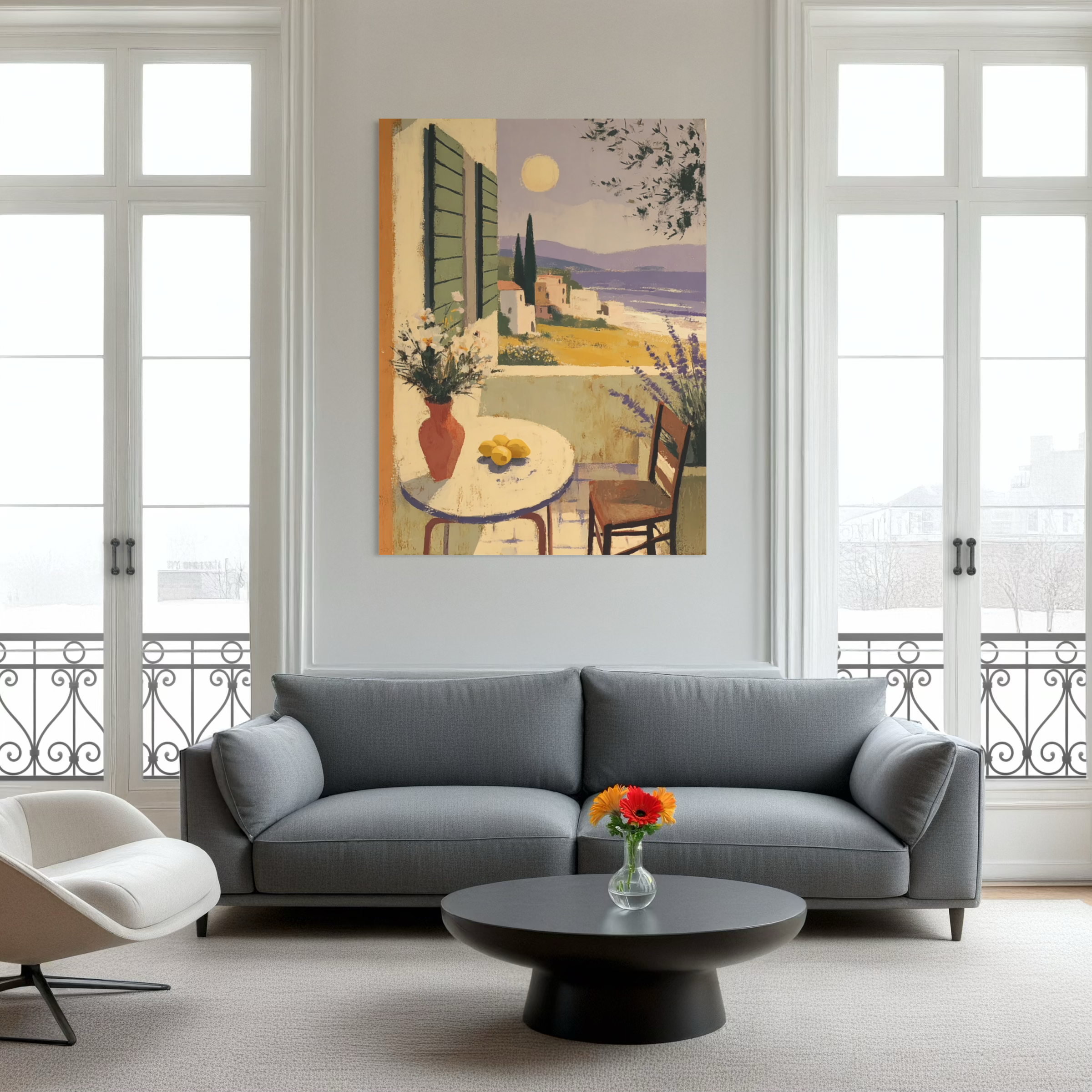 Mediterranean Moonlit Terrace