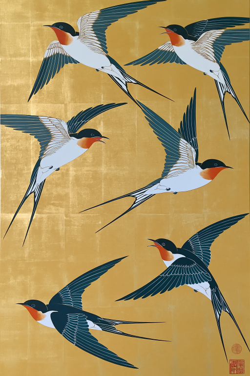 Swallows in Flight