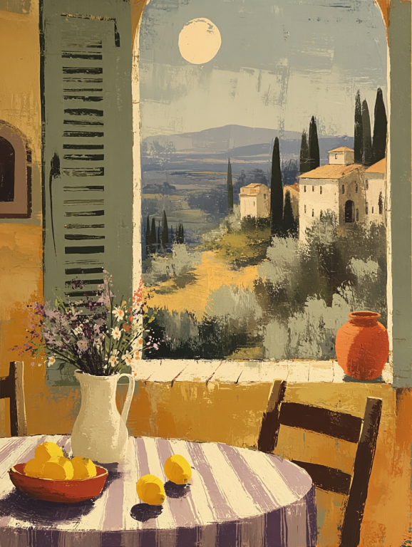 Tuscan Moonlight Window