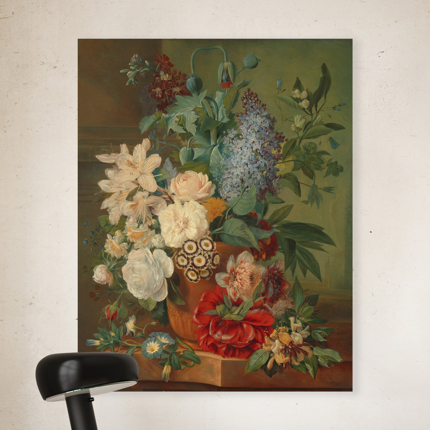 Blumen in einer Terrakotta-Vase, Albertus Jonas Brandt, 1810 - 1824