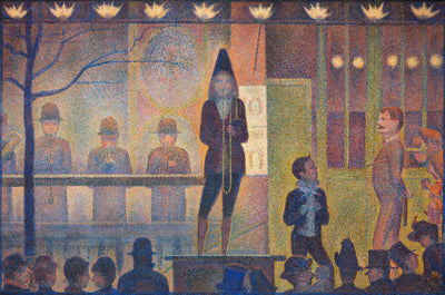 Zirkus-Seitenschau (ca. 1887-1888) von Georges Seurat.