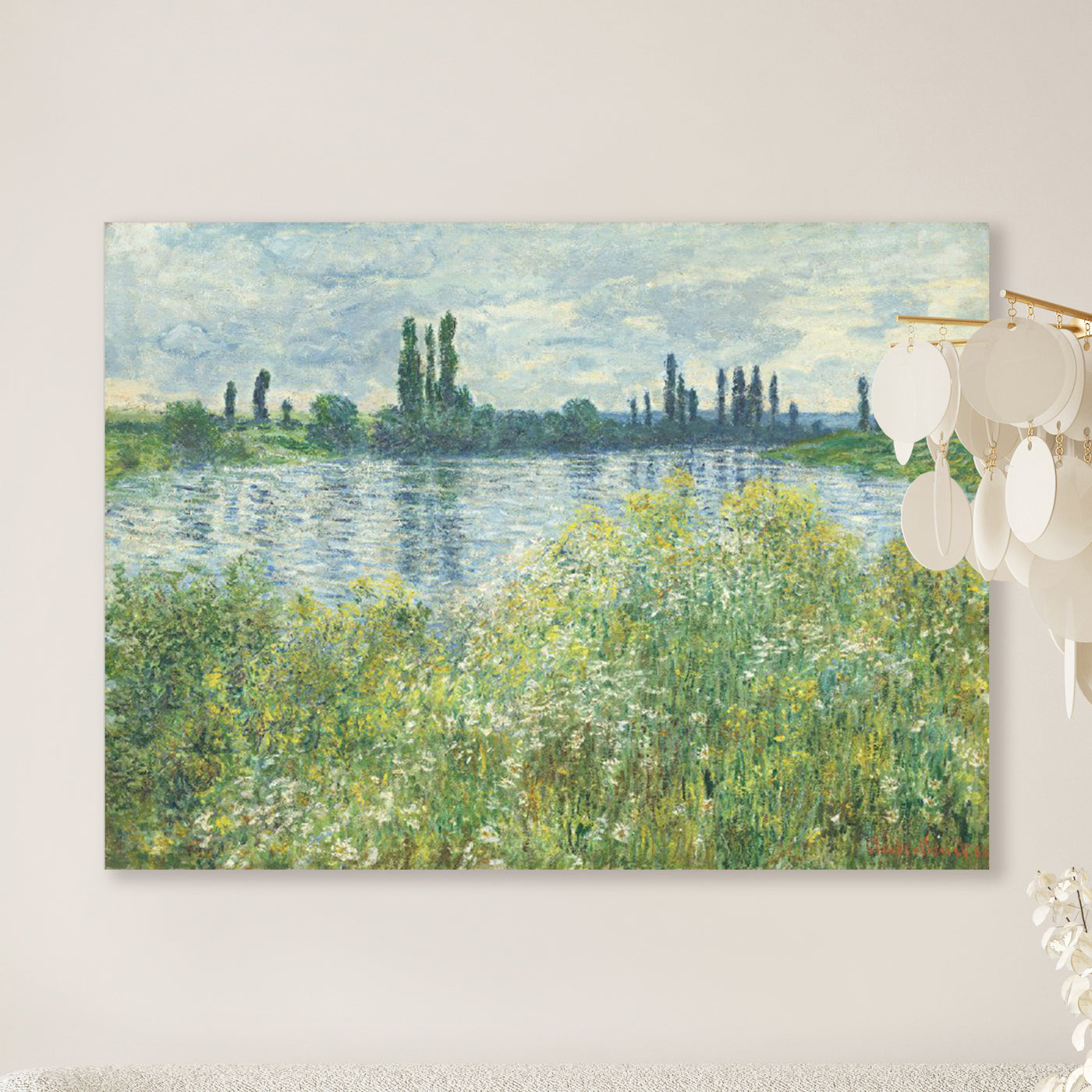 Claude Monet - Ufer der Seine, Vétheuil