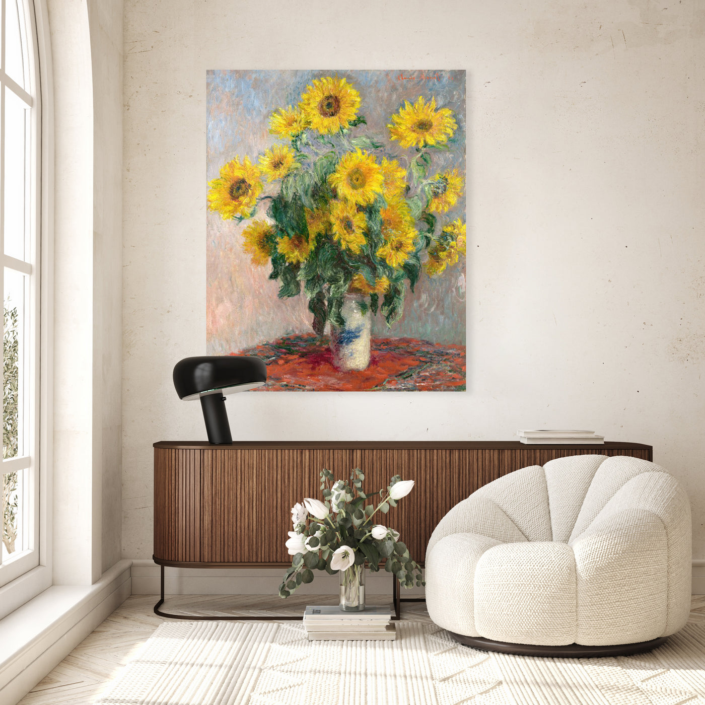 Claude Monet - Blumenstrauß mit Sonnenblumen