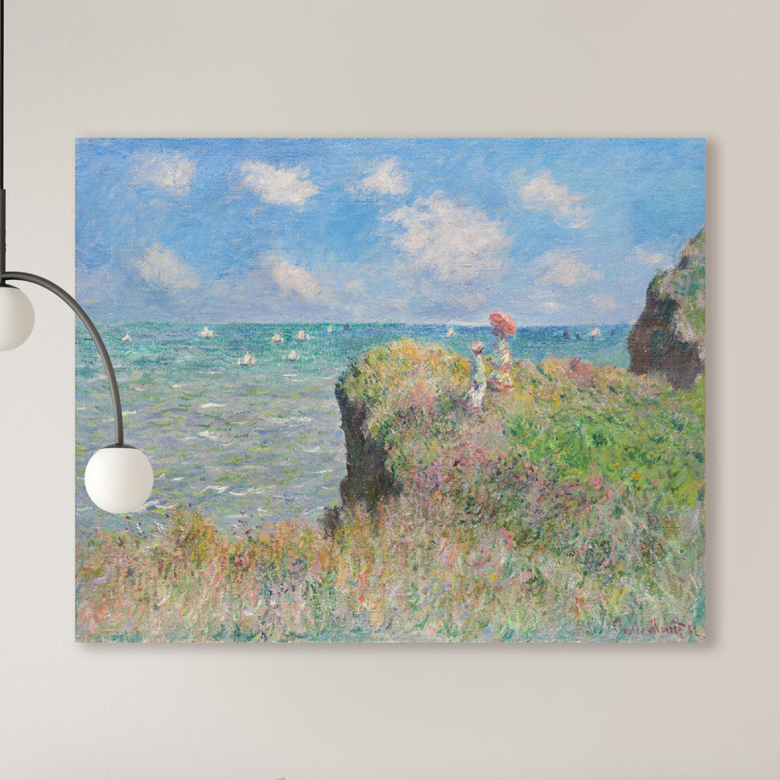 Claude Monet - Klippenspaziergang bei Pourville