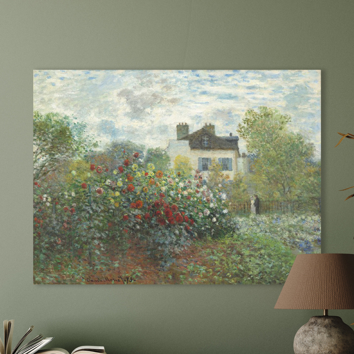 Claude Monet - Der Garten des Künstlers in Argenteuil, Eine Ecke des Gartens mit Dahlien