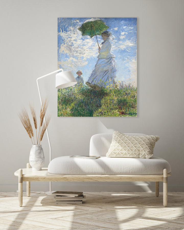 Claude Monet - Frau mit Sonnenschirm, Madame Monet und ihr Sohn