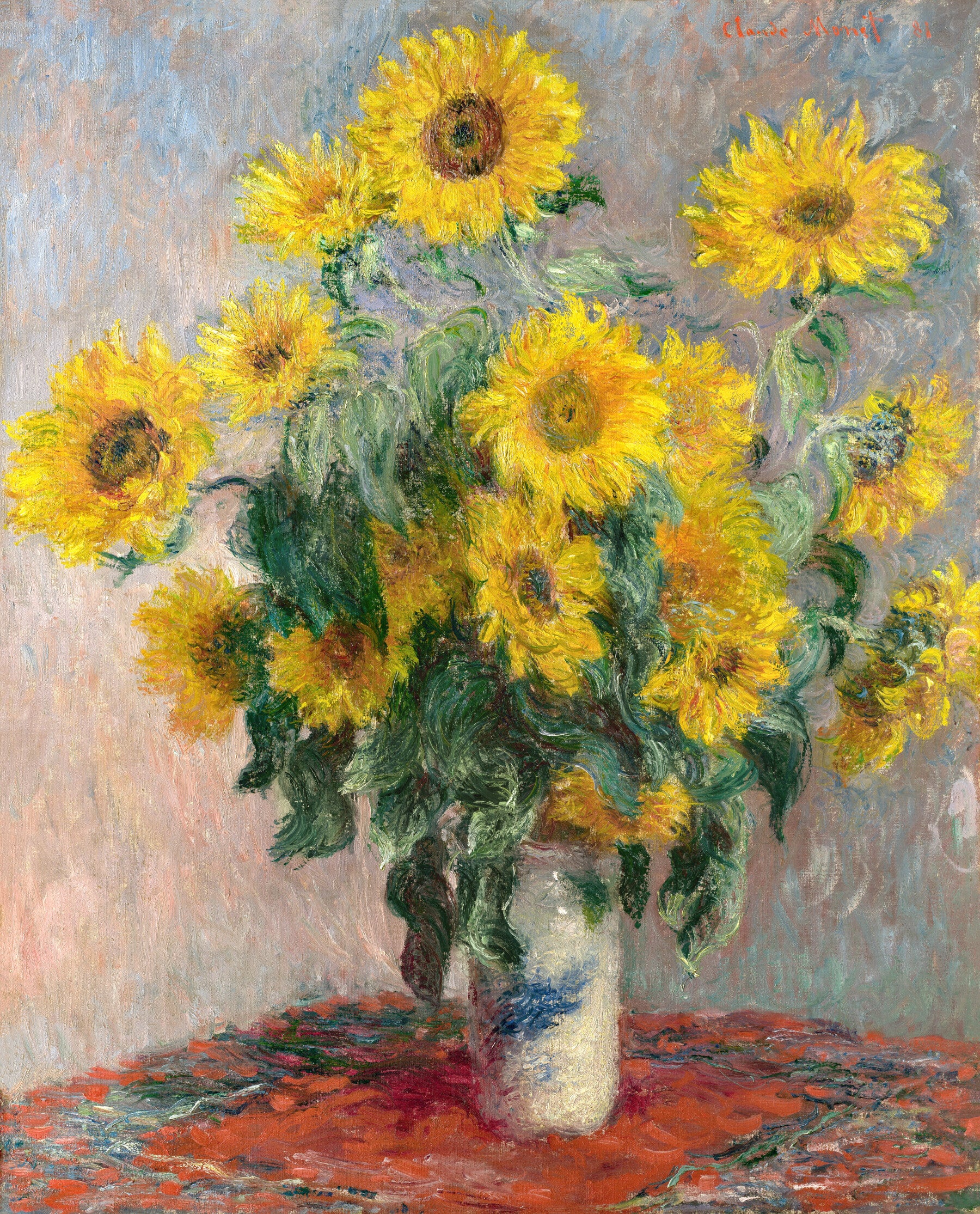 Claude Monet - Blumenstrauß mit Sonnenblumen