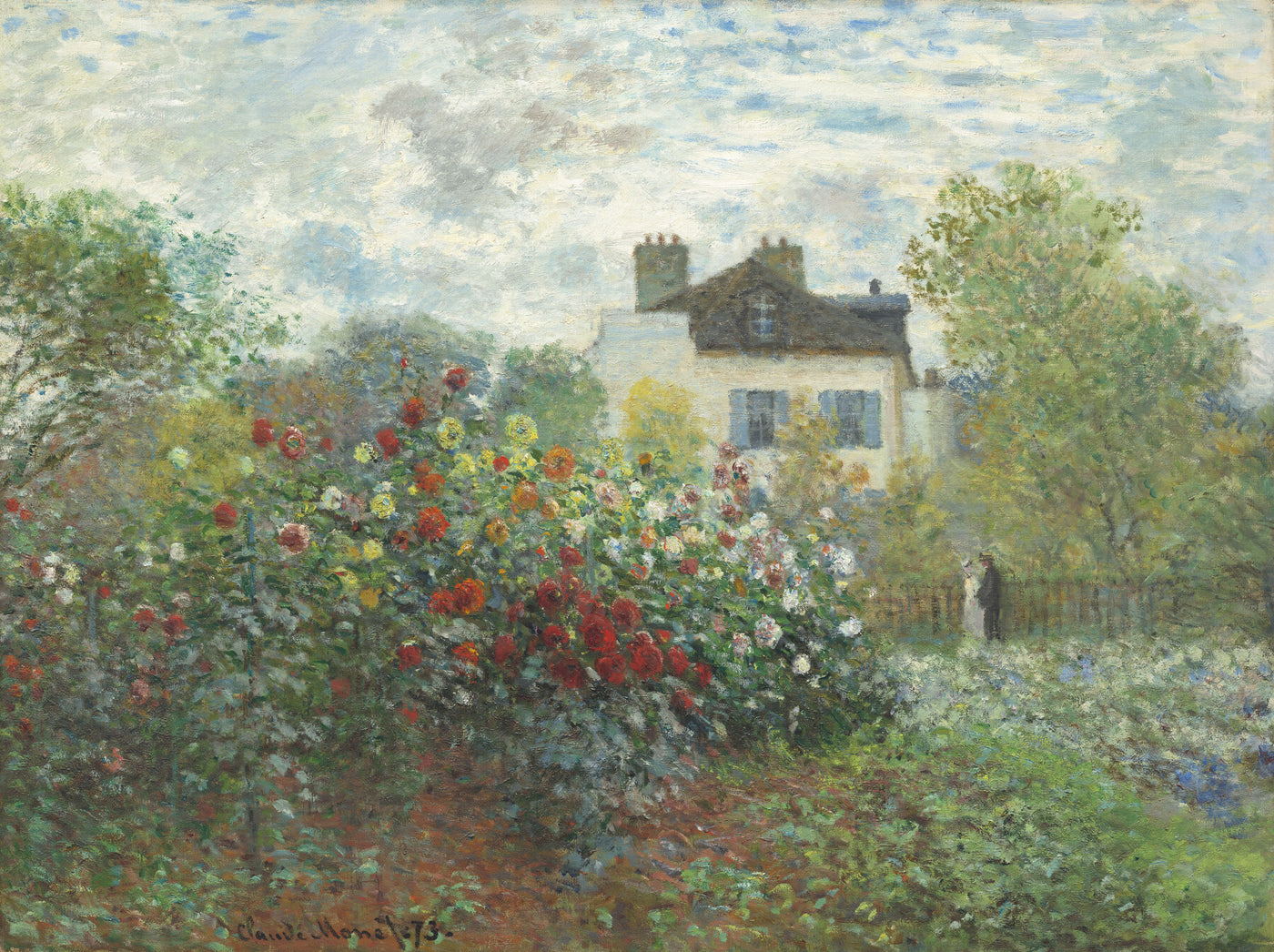 Claude Monet - Der Garten des Künstlers in Argenteuil, Eine Ecke des Gartens mit Dahlien