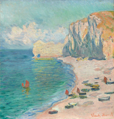 Claude Monet - Der Strand und die Falaise d'Amont