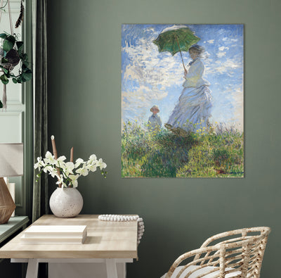 Claude Monet - Frau mit Sonnenschirm, Madame Monet und ihr Sohn