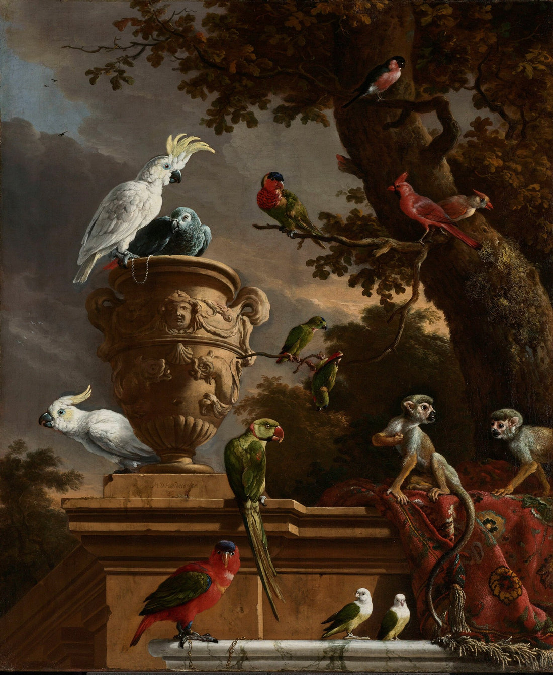 Die Menagerie, Melchior d'Hondecoeter, um 1690