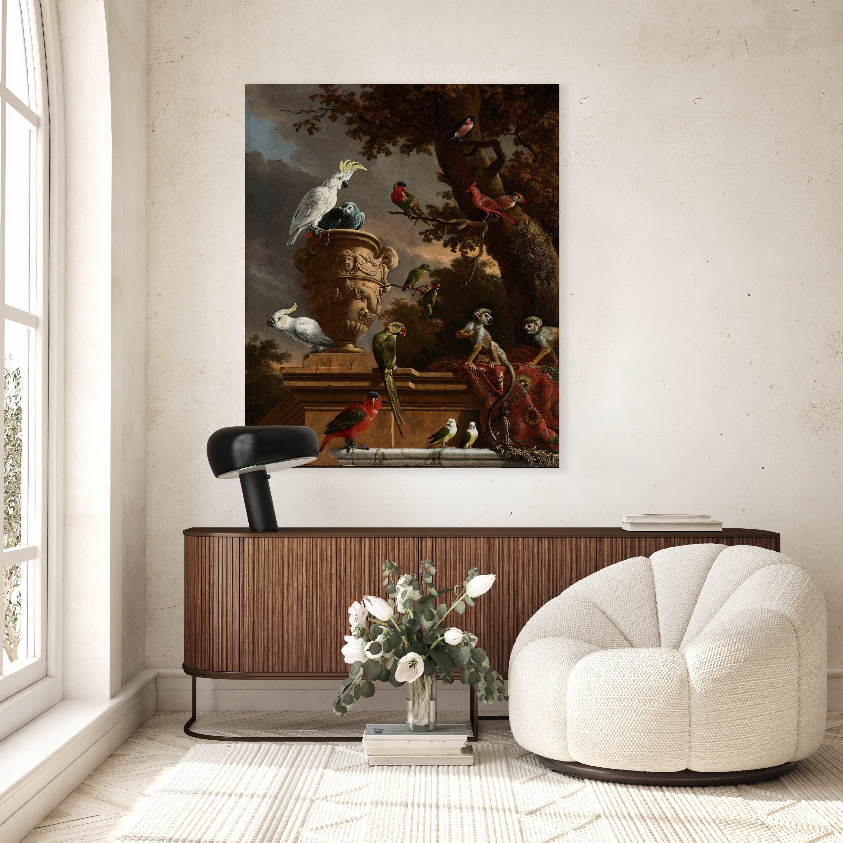 Die Menagerie, Melchior d'Hondecoeter, um 1690