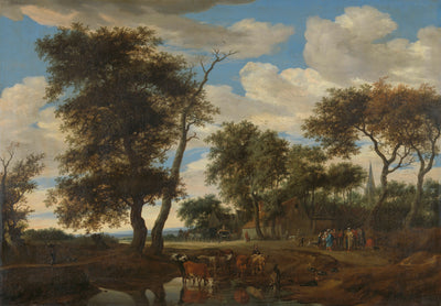 Dorfszene, Salomon van Ruysdael, 1663