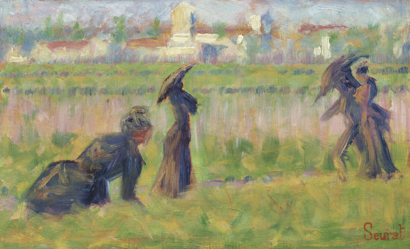 Figuren in einer Landschaft (ca. 1883) von Georges Seurat