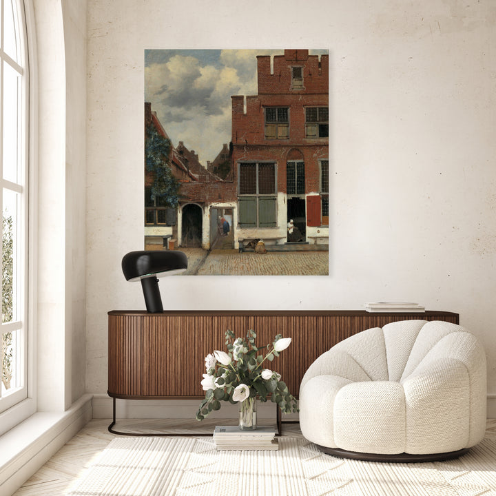 Ansicht von Häusern in Delft, bekannt als "Die kleine Straße", Johannes Vermeer, ca. 1658