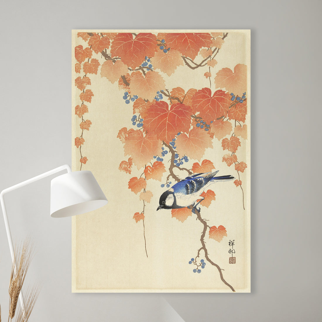 Kohlmeise auf einem Paulownia-Zweig (1925 - 1936) von Ohara Koson