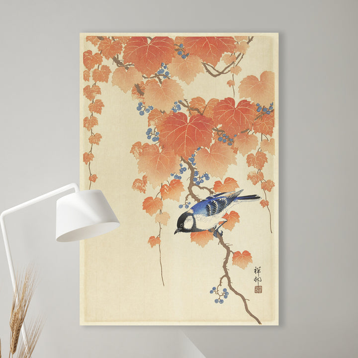 Kohlmeise auf einem Paulownia-Zweig (1925 - 1936) von Ohara Koson