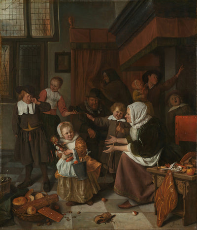 Das Fest des Heiligen Nikolaus, Jan Havicksz. Steen, 1665 - 1668