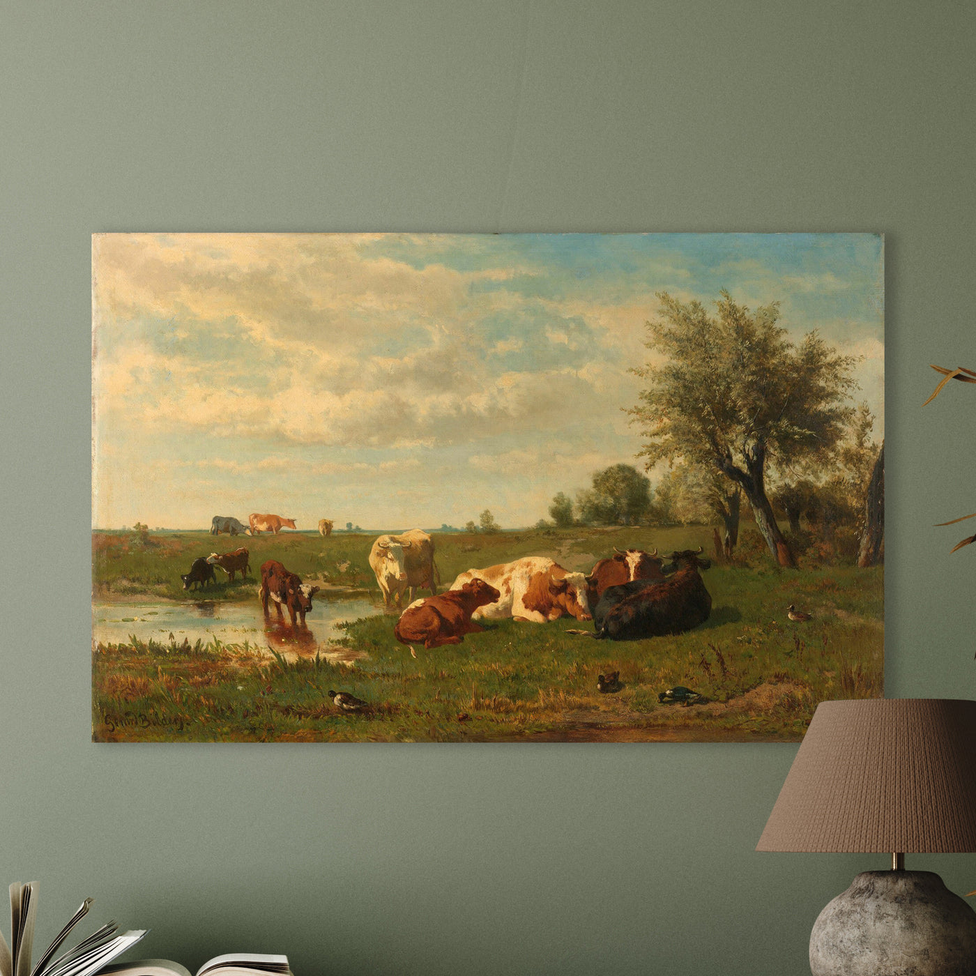 Kühe auf der Wiese, Gerard Bilders, 1860 - 1865