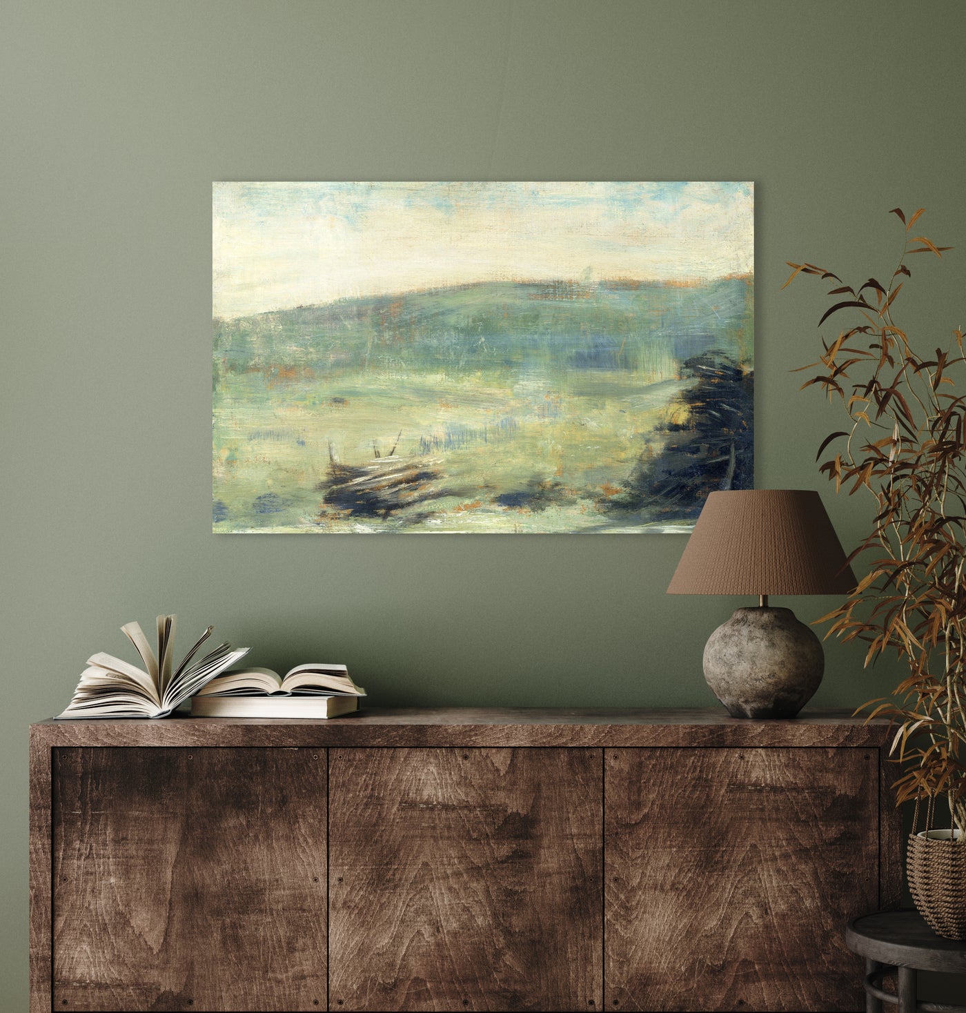 Landschaft bei Saint-Ouen (ca. 1886-1888) von Georges Seurat