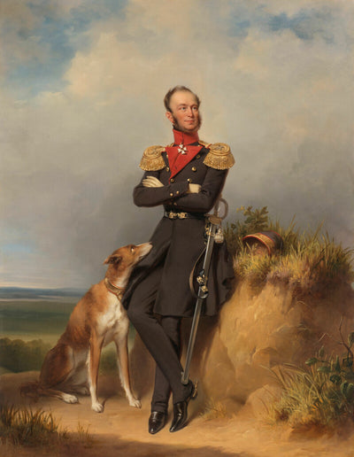 Porträt von Willem II., König der Niederlande, Jan Adam Kruseman, 1839