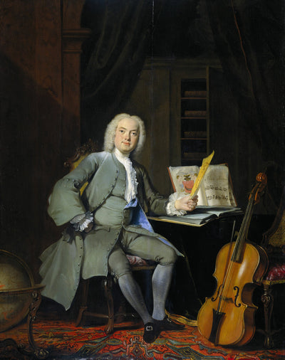 Porträt eines Mitglieds der Familie Van der Mersch, Cornelis Troost, 1736