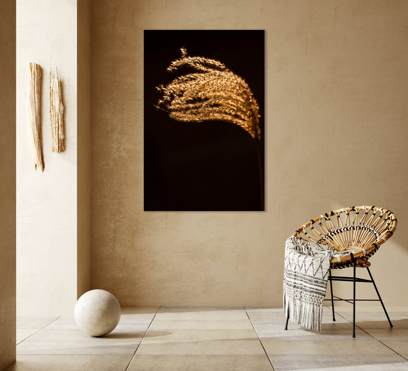 Schilfrohrbusch im goldenen Sonnenlicht - Mayra Photography