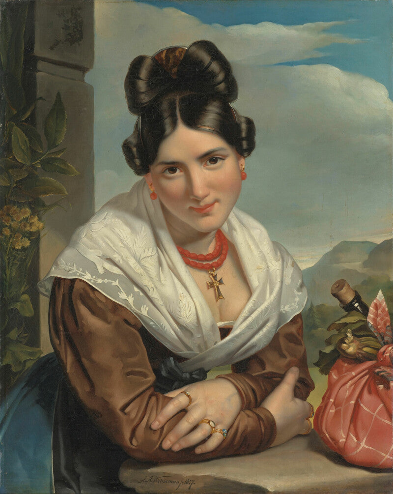 Ruhendes Mädchen, Jan Adam Kruseman, 1827