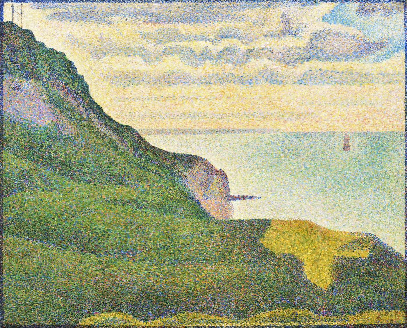 Seestück in Port-en-Bessin, Normandie (1888) von Georges Seurat.
