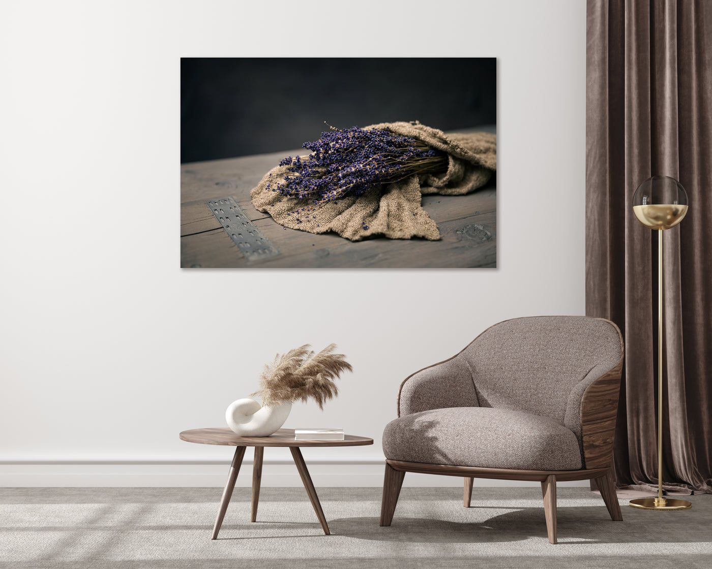 Stillleben mit Lavendel und schäbigem Stoff - Mayra Photography