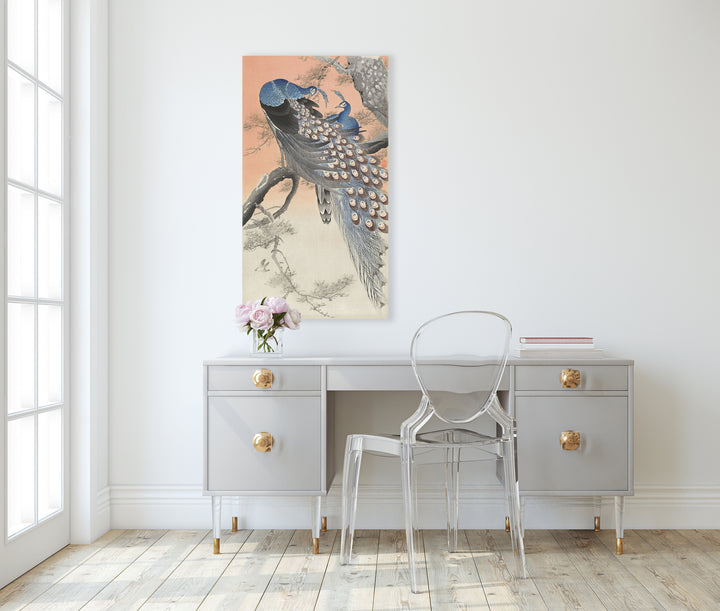 Zwei Pfaue auf einem Ast (1900 - 1930) von Ohara Koson