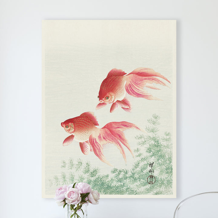 Zwei Schleiergoldfische (1926) von Ohara Koson