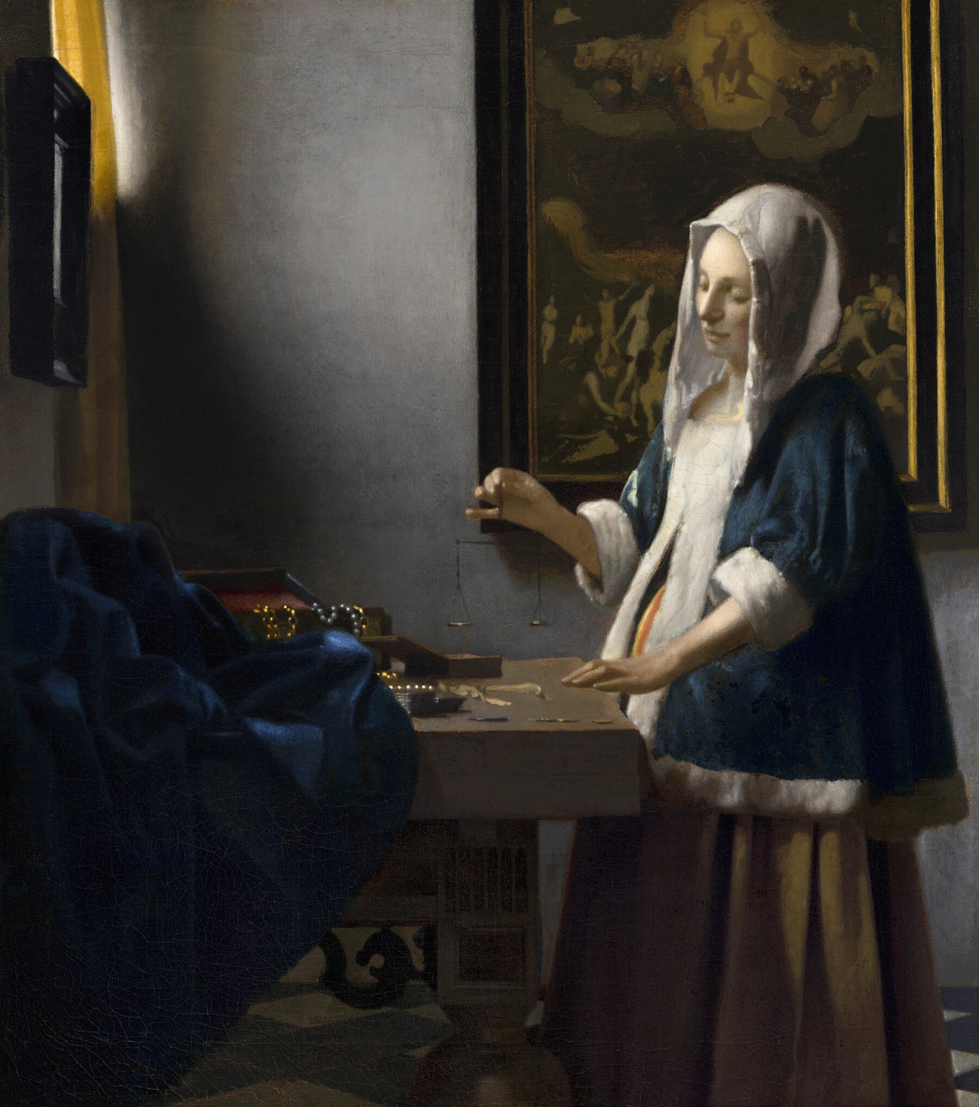 Vermeer - Frau hält eine Waage