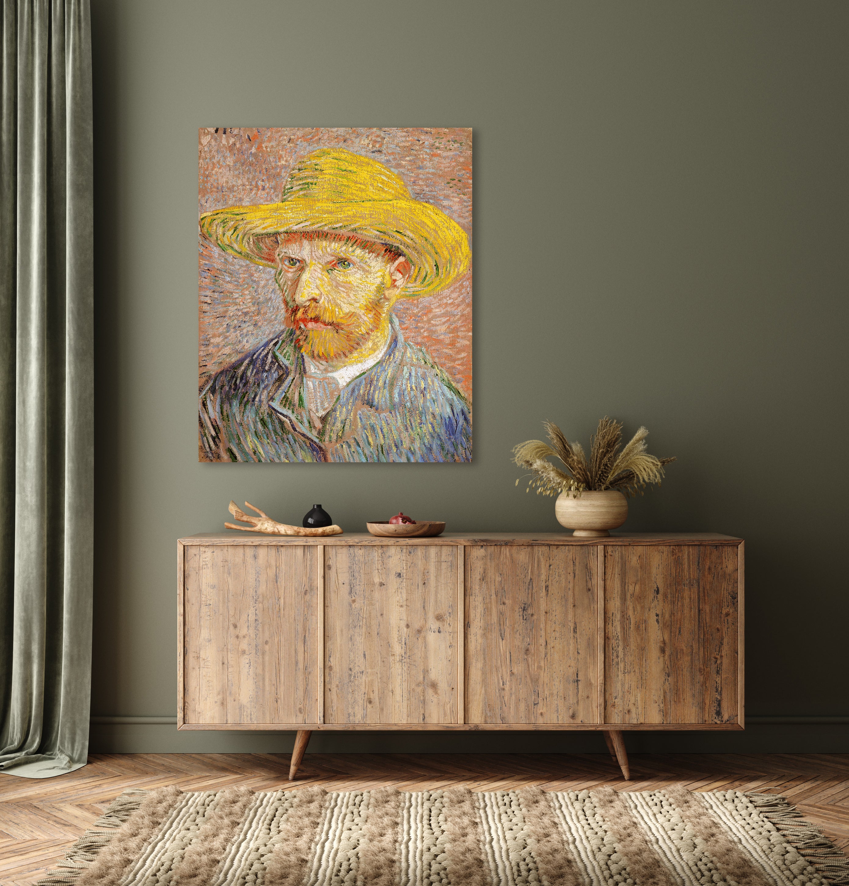 Vincent van Gogh - Selbstporträt mit Strohhut