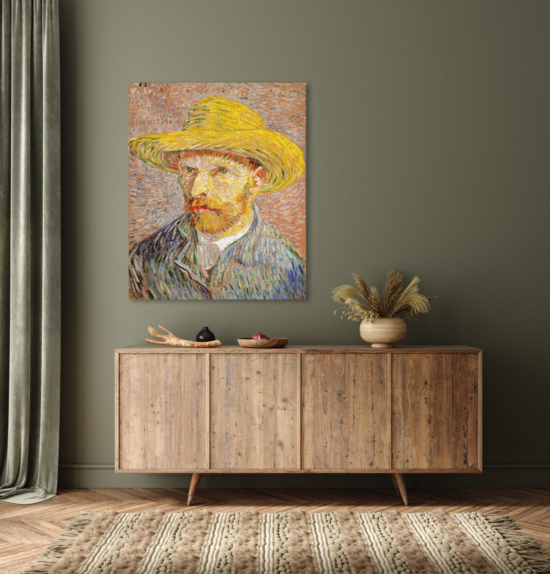 Vincent van Gogh - Selbstporträt mit Strohhut