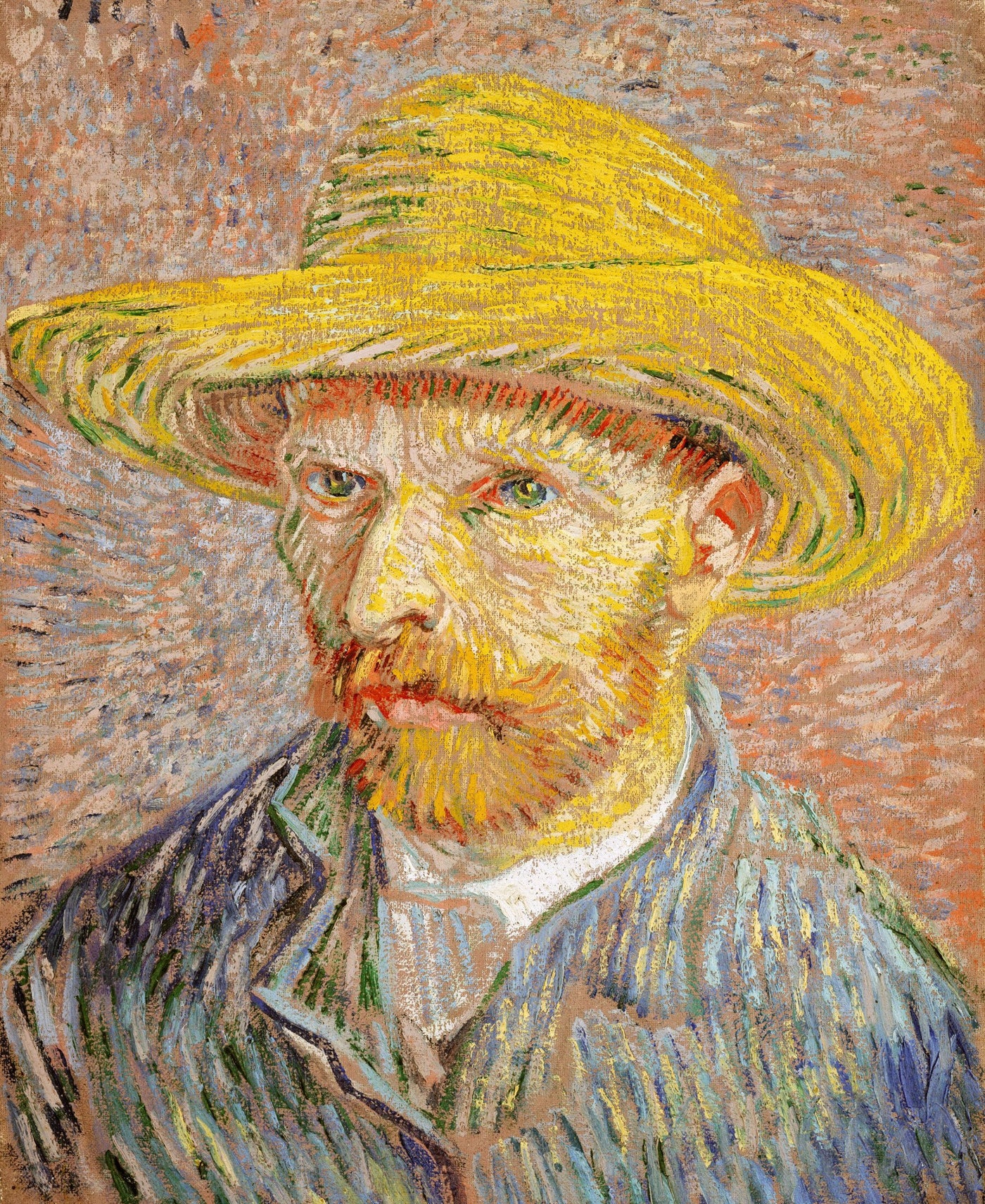 Vincent van Gogh - Selbstporträt mit Strohhut