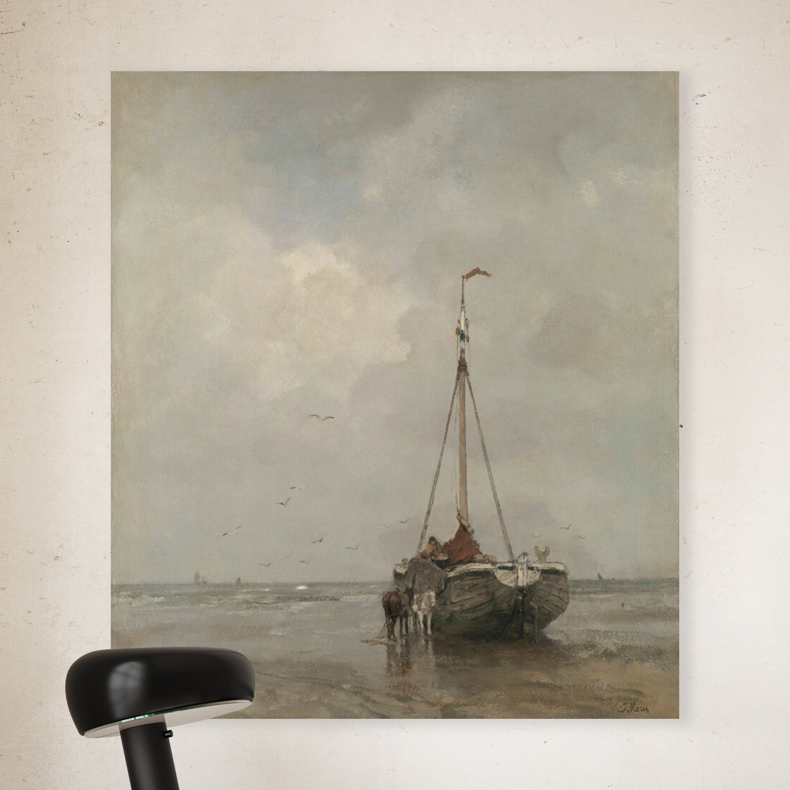 Bomschuit op het Scheveningse strand -Jacob Maris