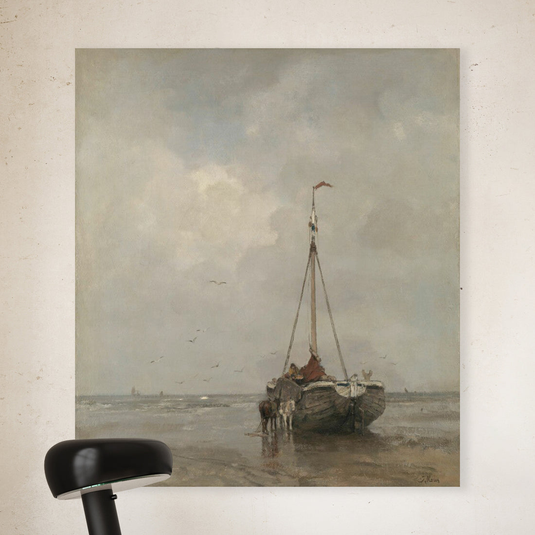Bomschuit op het Scheveningse strand -Jacob Maris
