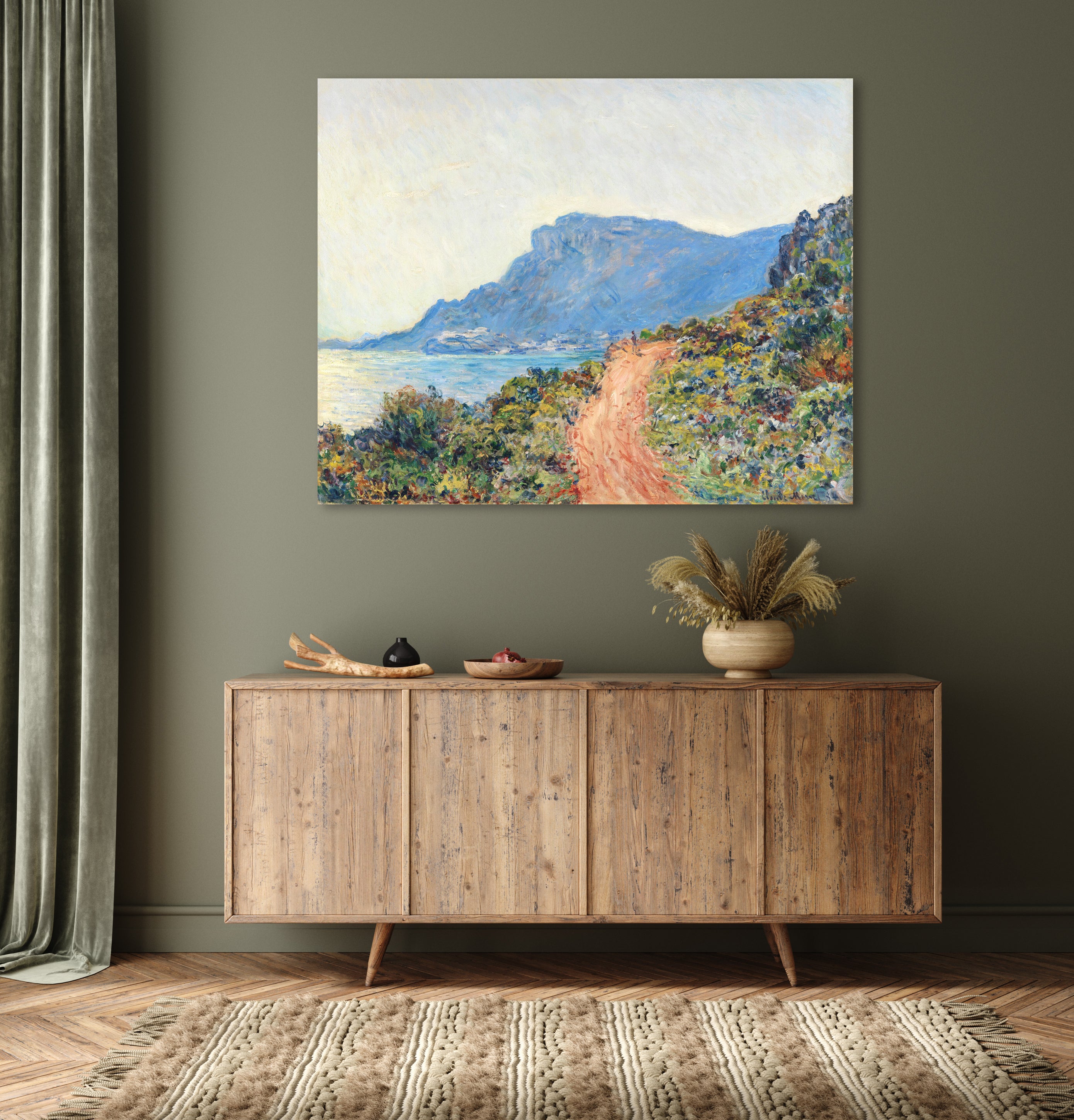 Kustweg bij Monaco - Claude Monet
