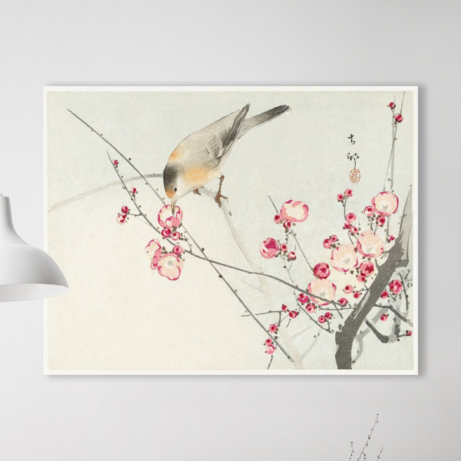 Singvogel auf Blütenzweig (1900 - 1936) von Ohara Koson